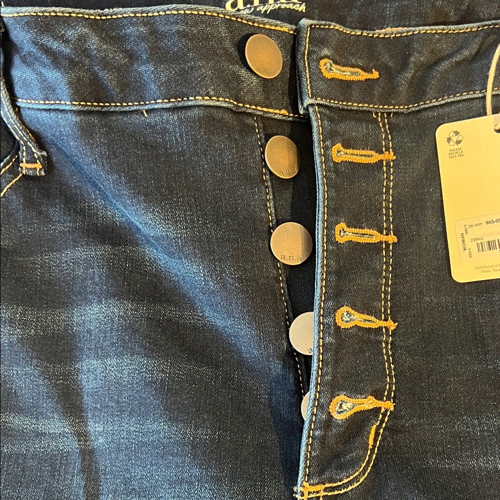NWT a.n.a Women's high rise Skinny Jeans - Deep Indigo rinse - Picture 4 of 6